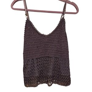 ABS Crochet Knit Camisole Top -